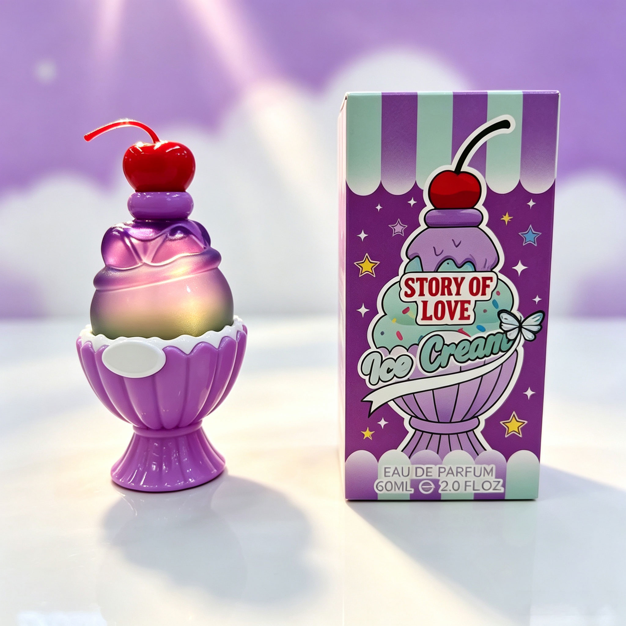 Perfume Floral Fragrance - Cute Ice Cream Shaped Eau De
